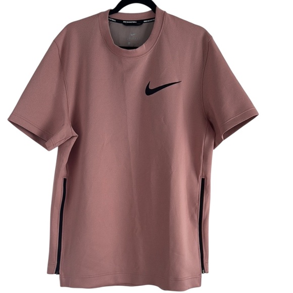Nike Therma Flex Showtime Crew Mens Shirt Medium Pink Hyper Utility Dri Fit EUC - Picture 4 of 12